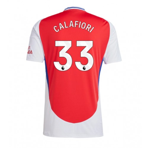 Pánský Fotbalový dres Arsenal Riccardo Calafiori #33 2024-25 Domácí Krátký Rukáv